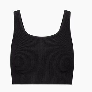 Aritzia Babaton Sculpt Knit Ribbed Tank Black Sz S